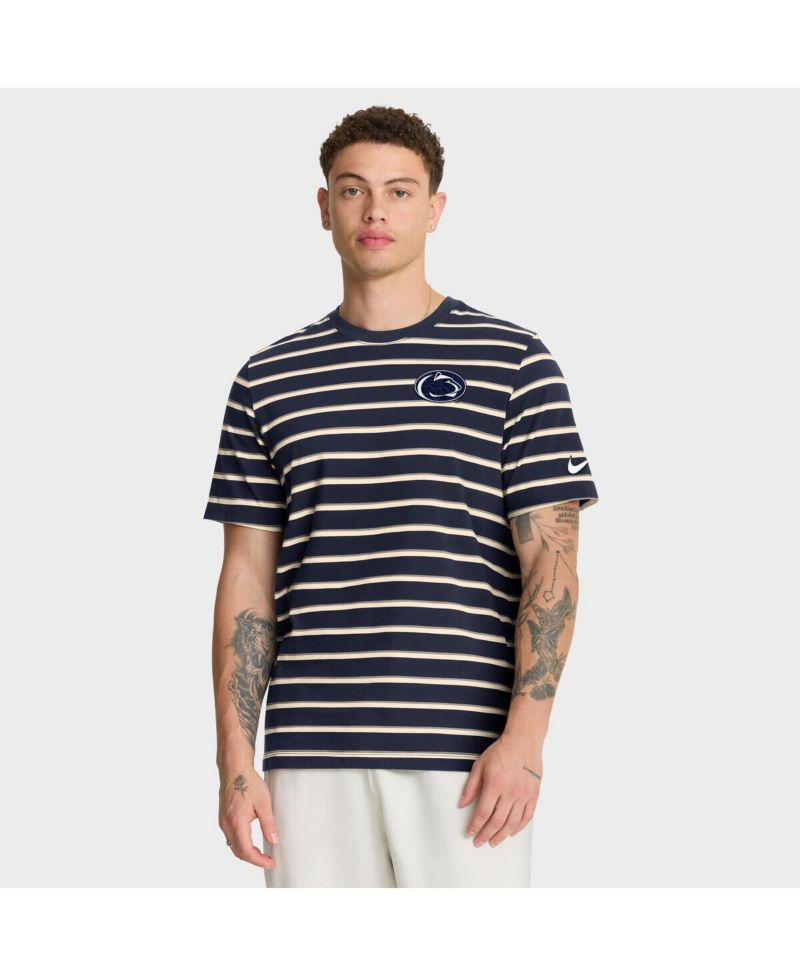 Men's Navy Penn State Nittany Lions Athletic Prep Legacy Summit Stripe T-Shirt