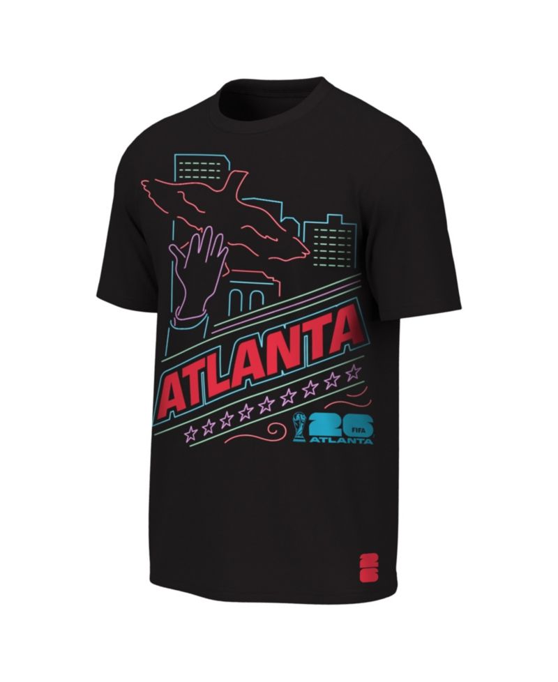 Big Boys and Girls Black FIFA World Cup 2026 Atlanta Neon City Night T-Shirt