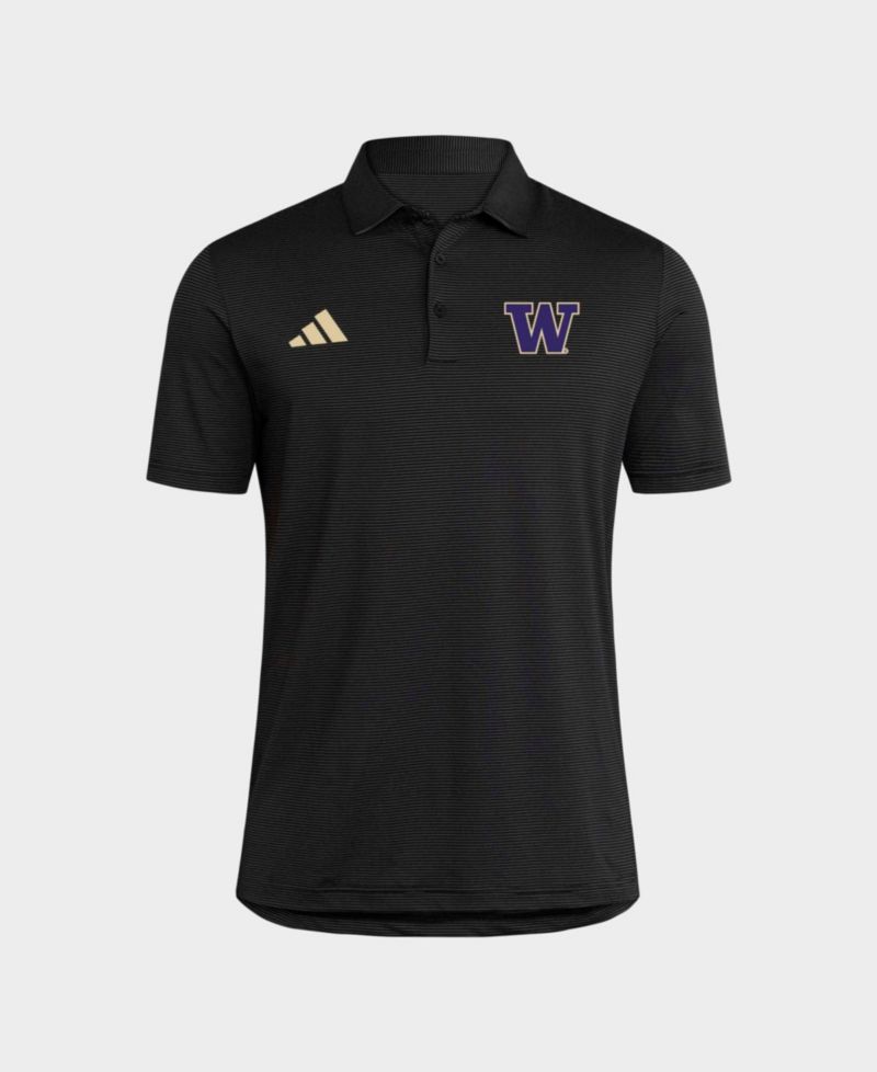 Men's Black Washington Huskies Ultimate 365 Stripe Polo