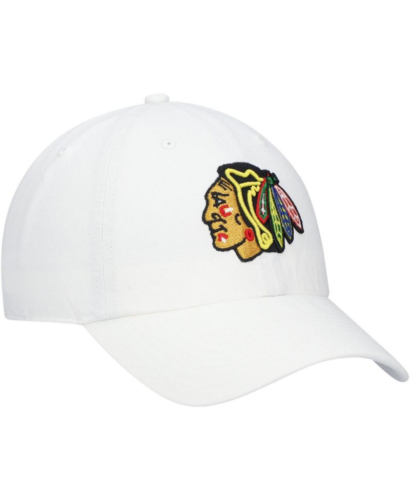 Men's White Chicago Blackhawks Team Clean Up Adjustable Hat