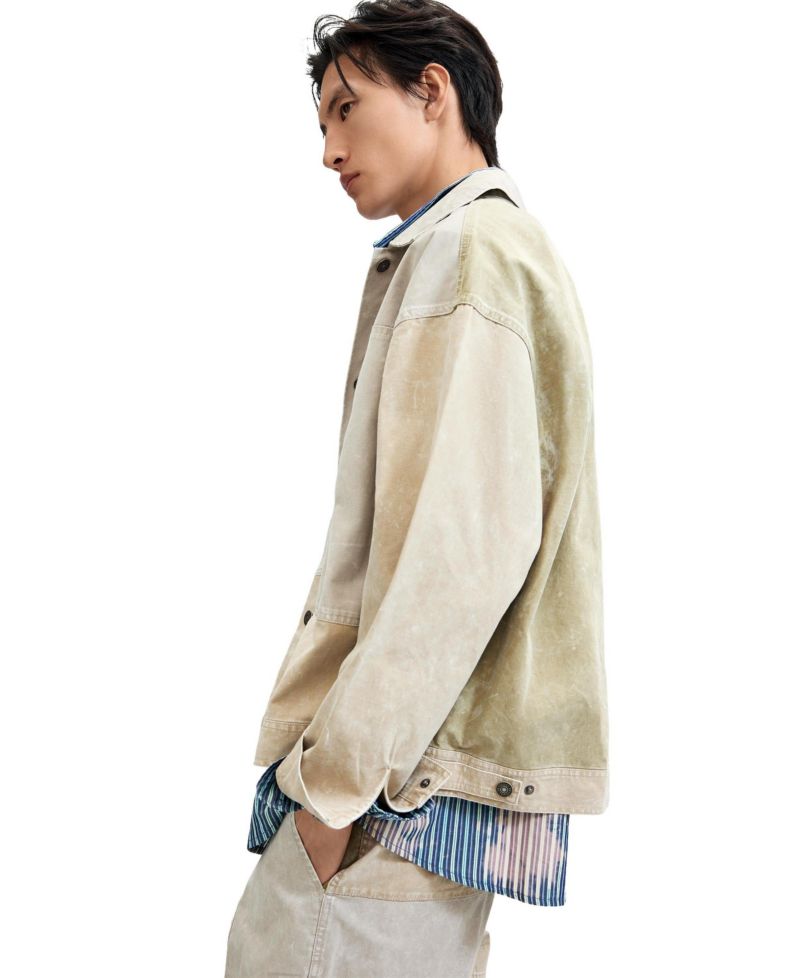 Men's Gradient patchwork jacket