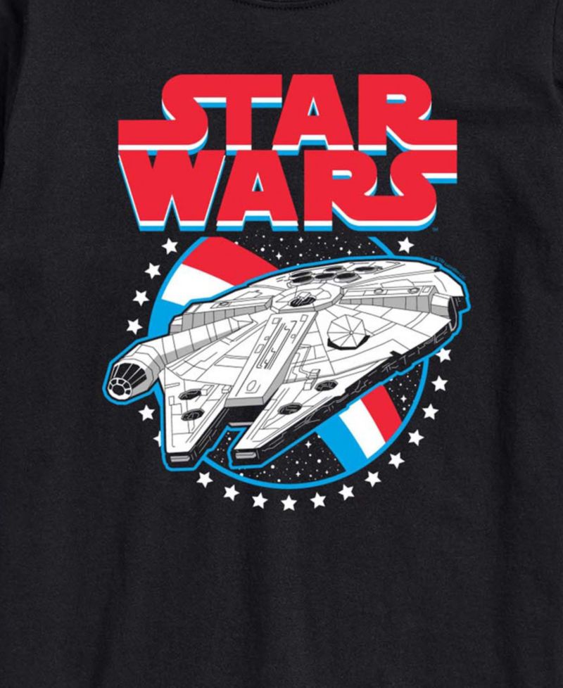 Men's Star Wars Millennium Falcon Americana Short-Sleeve Graphic T-Shirt