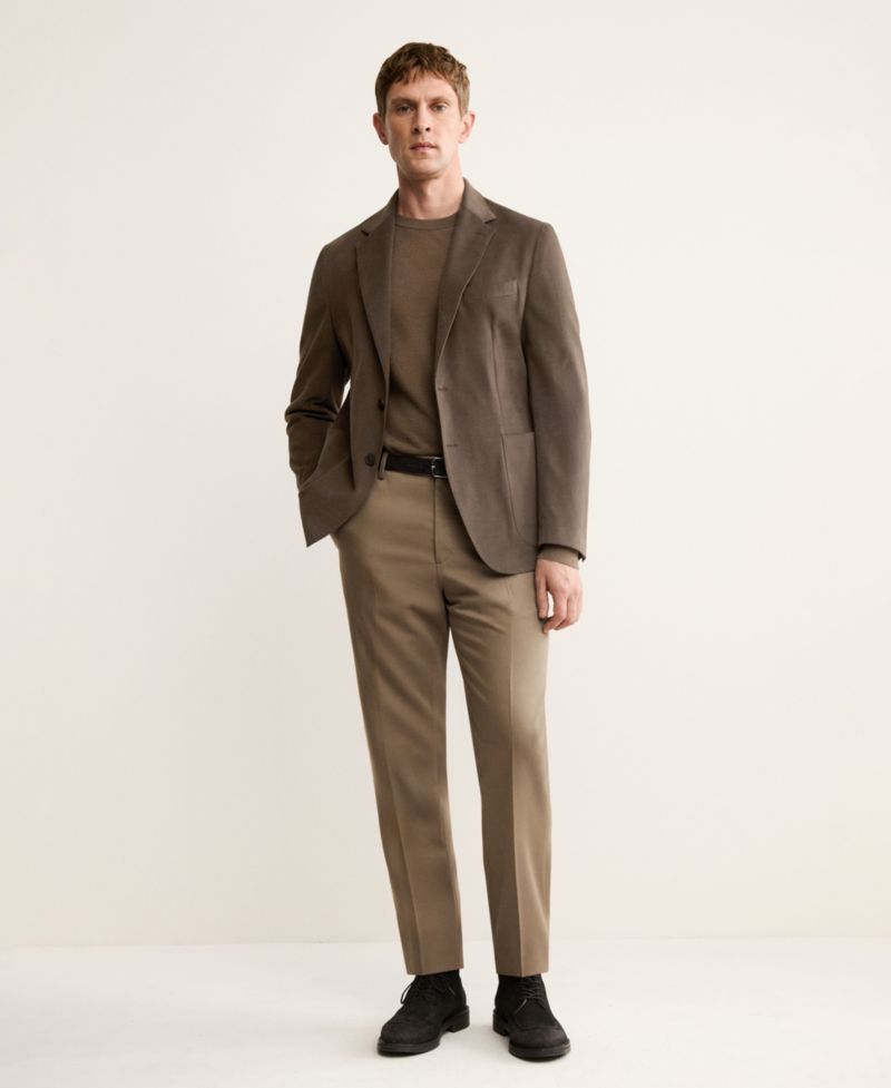 Men's Structured Slim Fit Cotton Blazer
