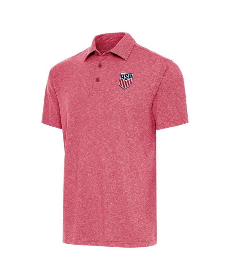 Men's Heather Red USMNT Par 3 Polo Shirt