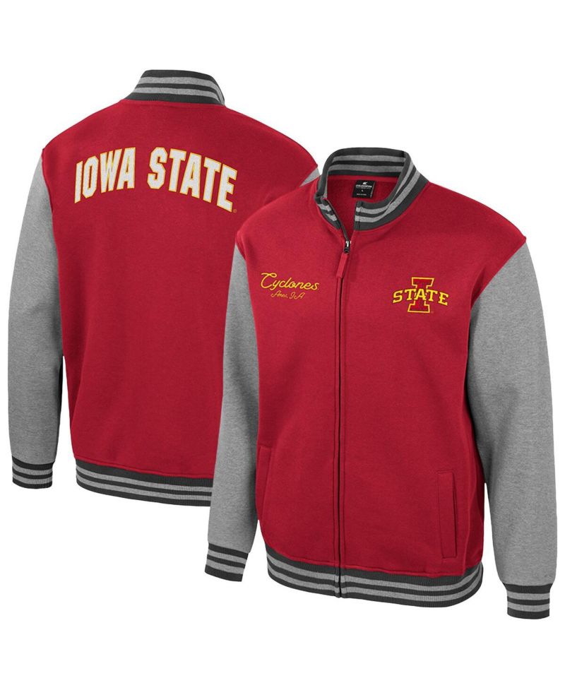 Men's Cardinal Iowa State Cyclones Ambi-Turner Full-Zip Varsity Jacket