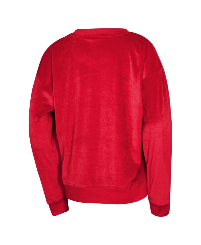 Big Boys and Girls Red Chicago Bulls Step Back Sweatshirt