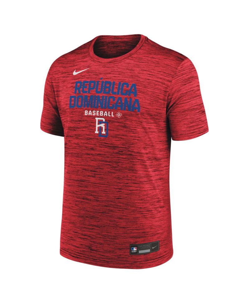 Men's Red Dominican Republic Baseball 2026 World Baseball Classic Velocity Dri-FIT T-Shirt