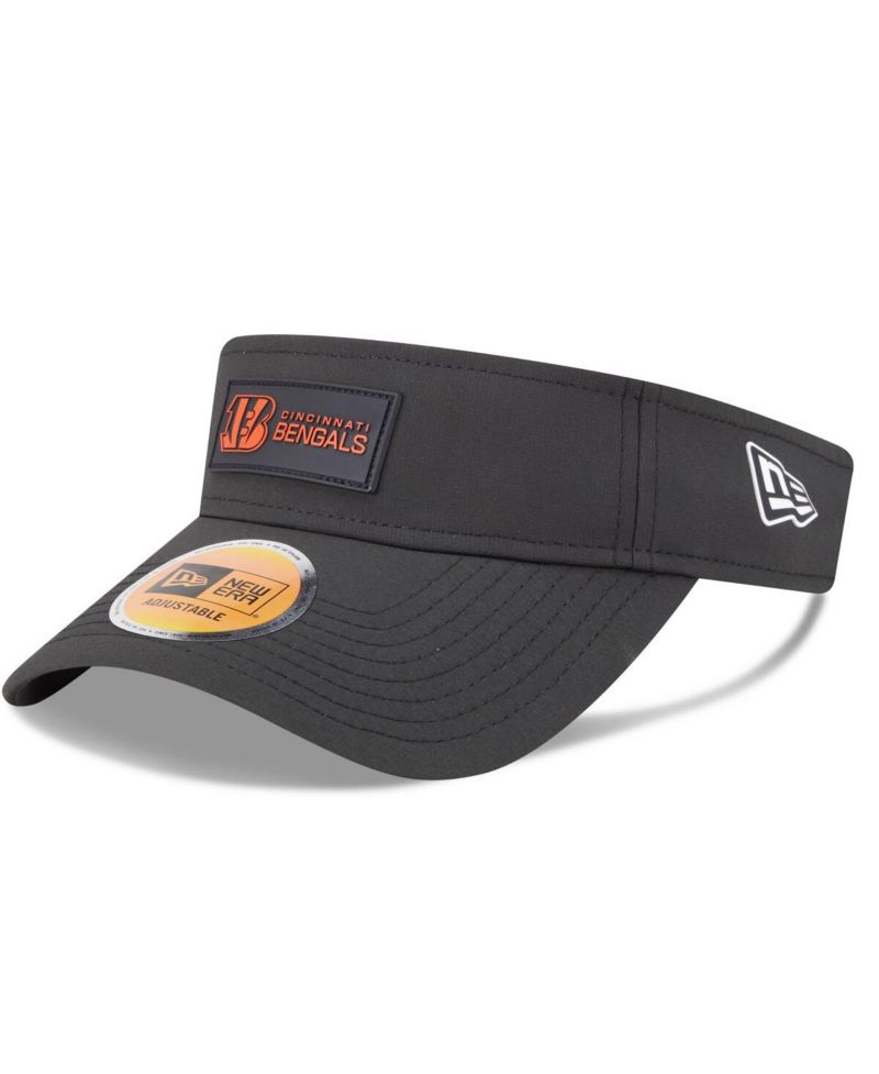 Men's Black Cincinnati Bengals 2025 Sideline Visor Hat