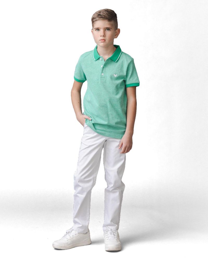 Hope and Henry Little and Big Boys' Organic Short Sleeve Knit Pique Polo Shirt