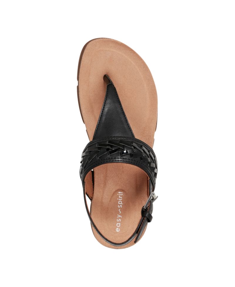 Monte Woven T-Strap Flat Slingback Sandals