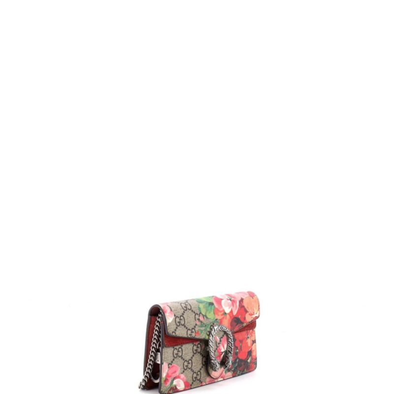 Super Mini Dionysus Bag Blooms Print GG Coated Canvas
