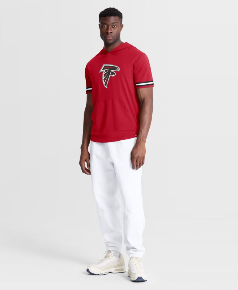 Men's Red Atlanta Falcons Optimal Play Short Sleeve Hooded T-Shirt