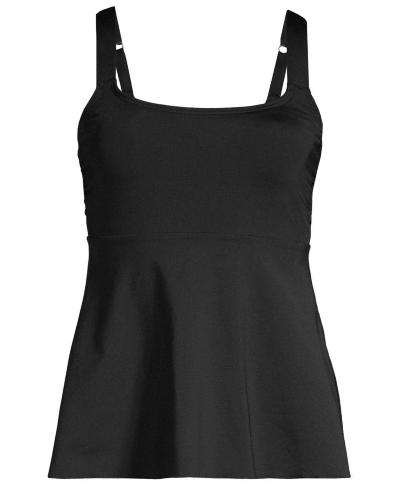 Women's Adjustable Scoop Neck Flutter Tankini Top