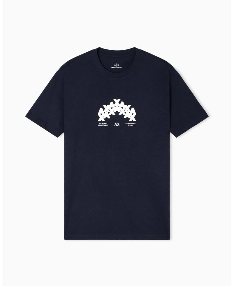 Men's Heavy Jersey Flocked A X Logo T-Shirt