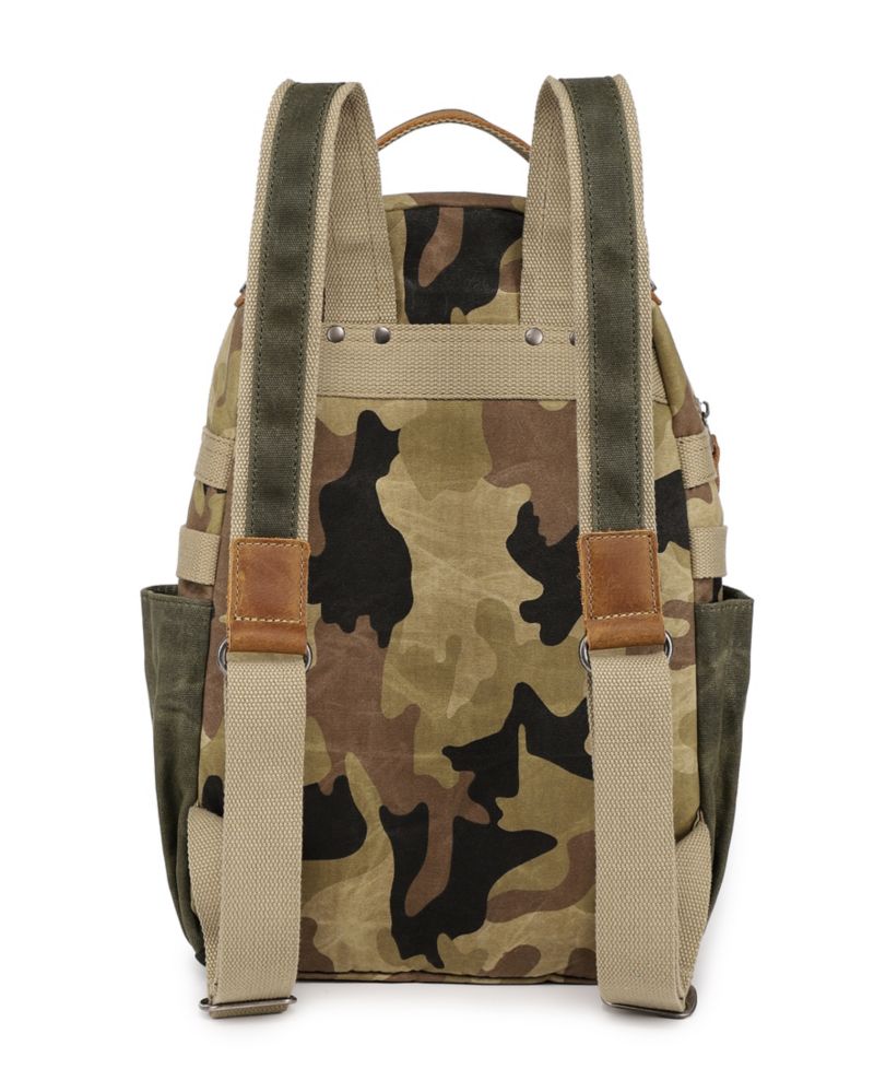 Mountain Leaf Utility Bee-Wax Canvas Backpack