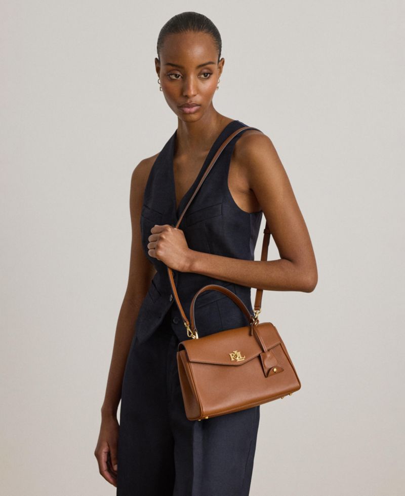 Farrah Leather Small Satchel Bag
