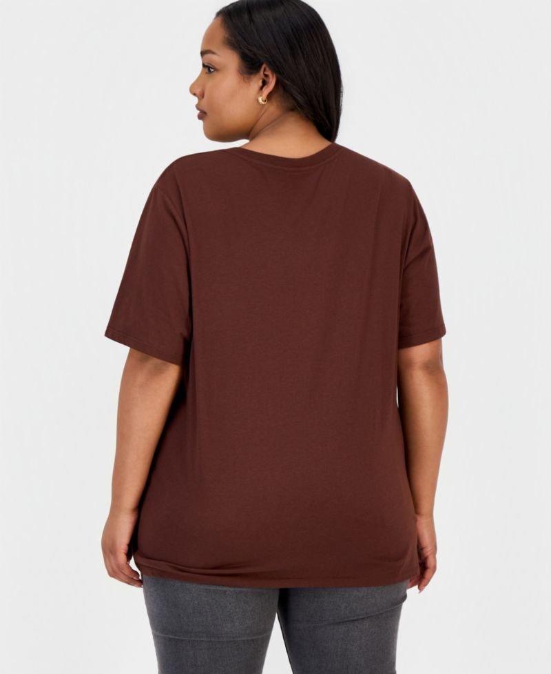 Trendy Plus Size Snoopy Fall Market Graphic T-Shirt