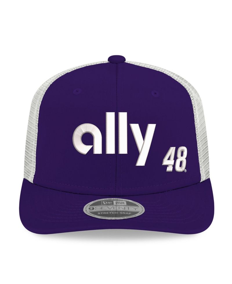 Men's Purple/White Alex Bowman 2026 ally 9SEVENTY Adjustable Trucker Hat