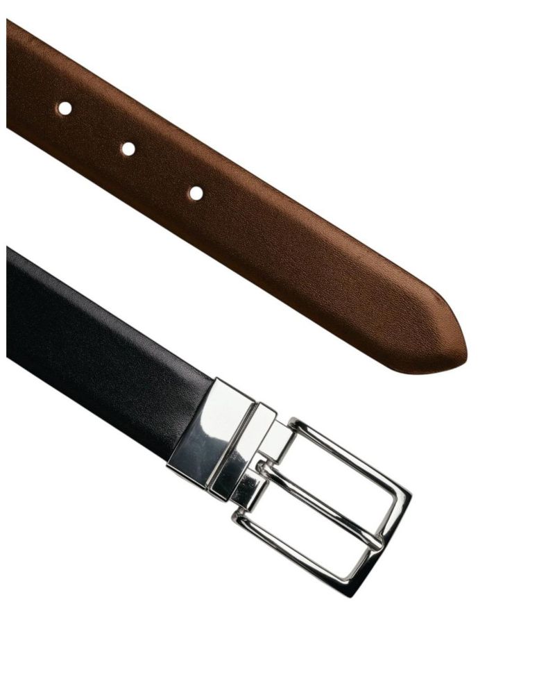 Reversible Embossed Italian Leather Belt