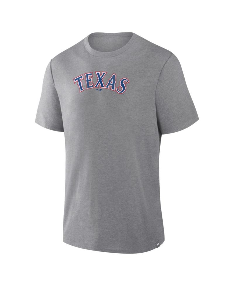 Men's Heather Gray Texas Rangers Play Tribute Tri-Blend T-Shirt
