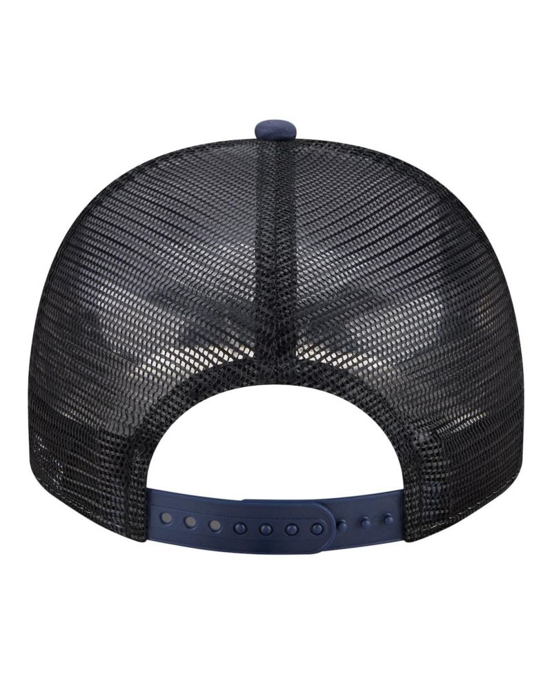 Men's White/Navy New York Yankees Foodie A-Frame 9FIFTY Trucker Snapback Hat