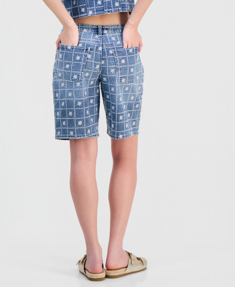 Women's Patchwork Embroidered Jorts