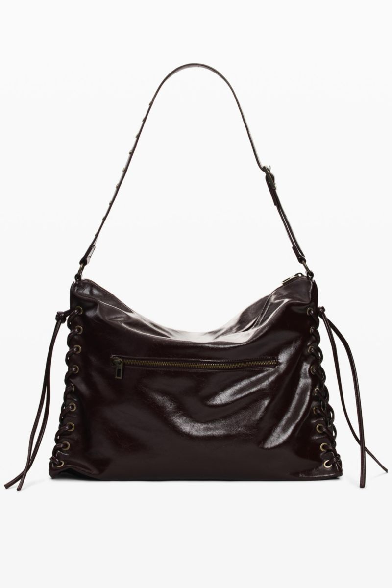 Women's Large Shiny Woven Bag