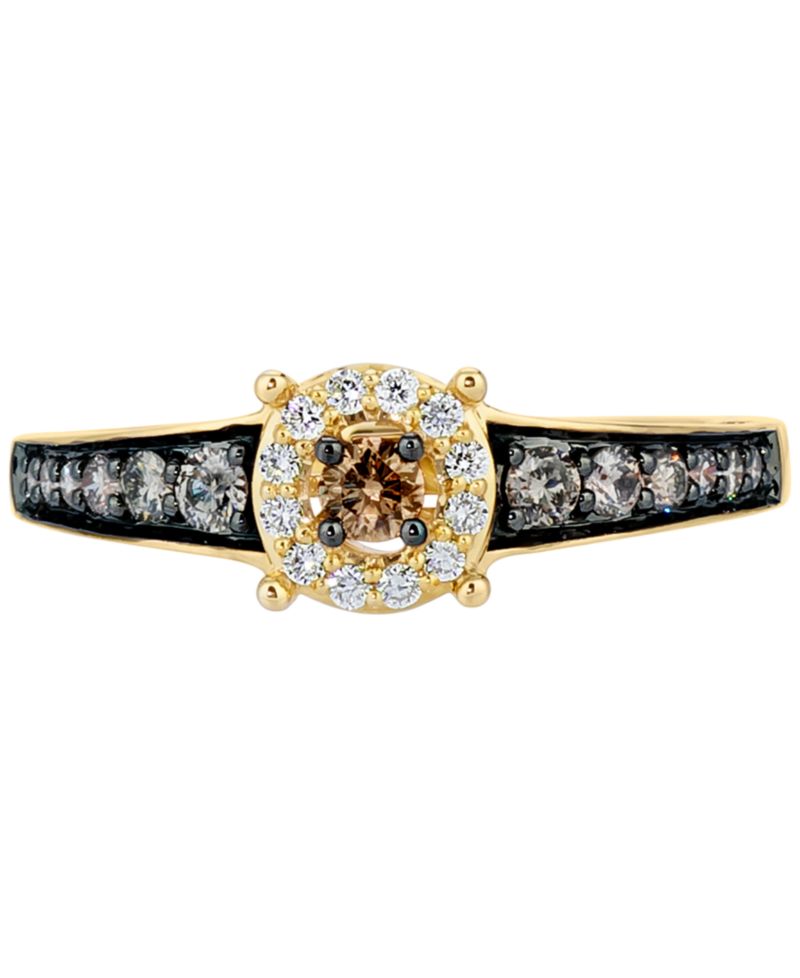 Chocolate Diamond (0.41 ct. t.w.) & Vanilla Diamond (0.09 ct. t.w.) Ring in 14k Honey Gold