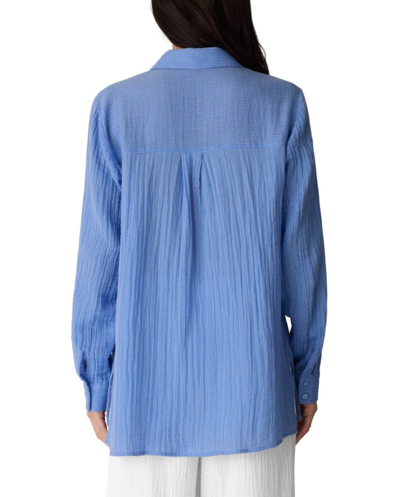Women's Cotton Striped Long-Sleeve Shirt