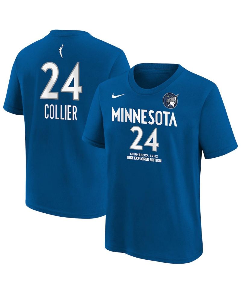 Big Boys and Girls Napheesa Collier Blue Minnesota Lynx Explorer Edition Name & Number T-Shirt