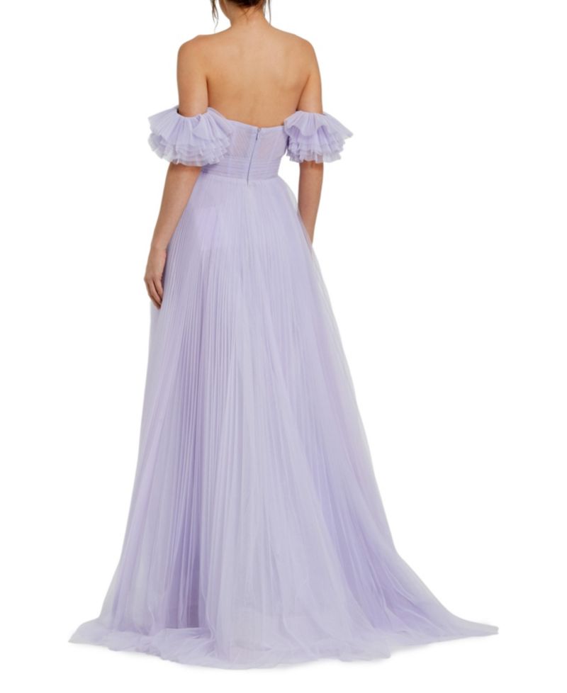 Women's Off The Shoulder Tulle A Line Gown