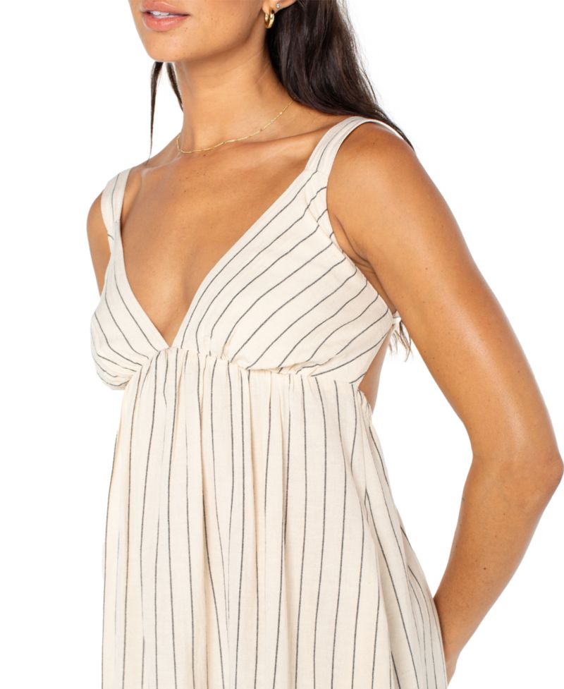 Women's Wilder Coast Striped V-Neck Tie-Back Maxi Dress