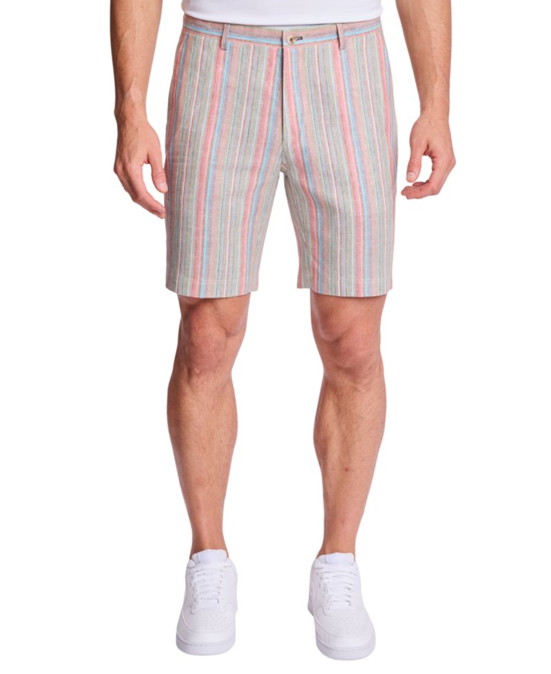 Men's Striped Slim-Fit Shorts