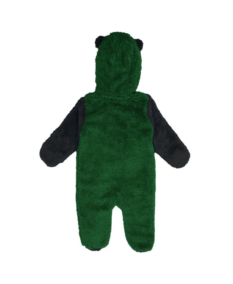 Baby Boys and Girls Green New York Jets Teddy Fleece Bunting Full-Zip Sleeper