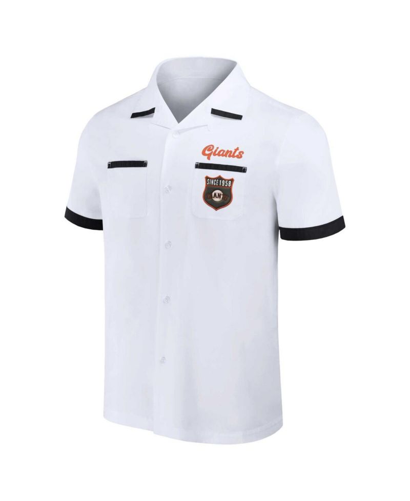 Men's Darius Rucker Collection by White San Francisco Giants Bowling Button-Up Shirt