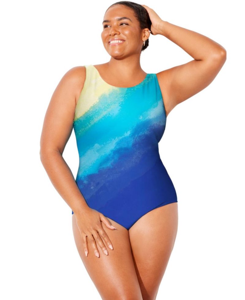 Women's Chlorine Resistant High Neck One Piece Swimsuit
