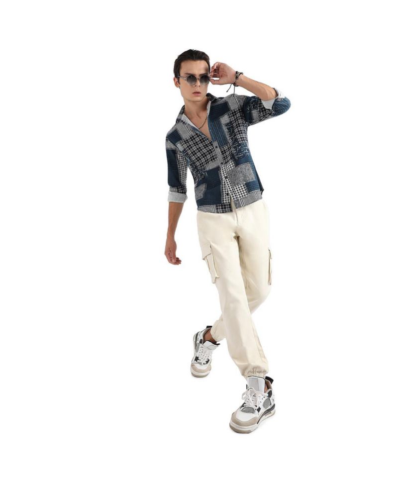 Men's Herringbone Block Shirt