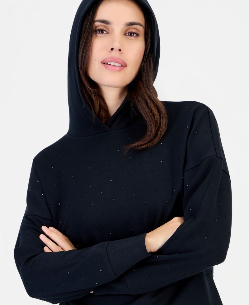 Petite Shine Embellished Hoodie
