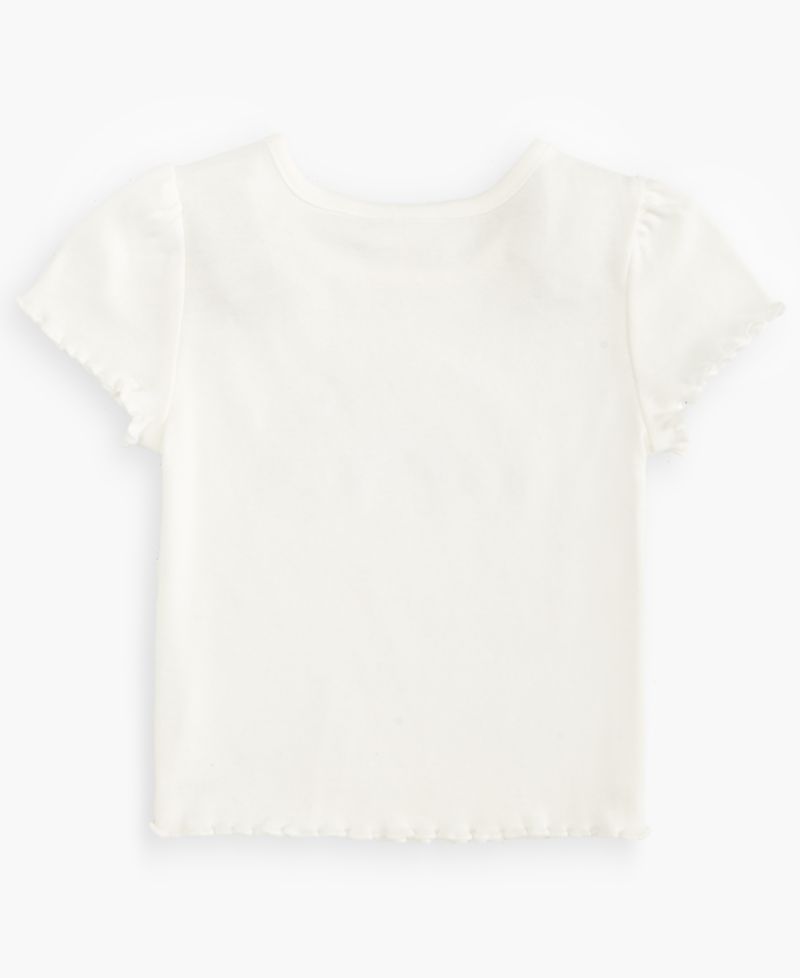 Toddler Girls' 12M-5T Rainbow Elevated Ribbed T-Shirt