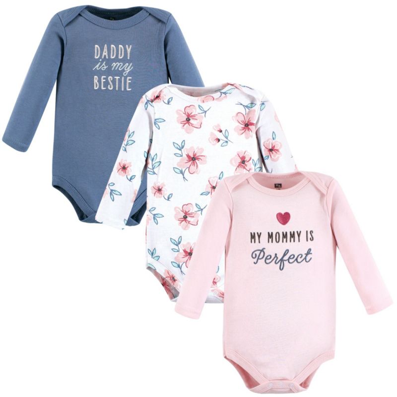 Baby Girls Hudson Essential All-Cotton Long-Sleeve Bodysuit Triple Pack