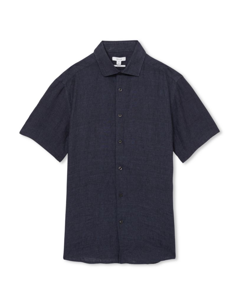 Men's Holiday Linen Short Sleeve Shirt