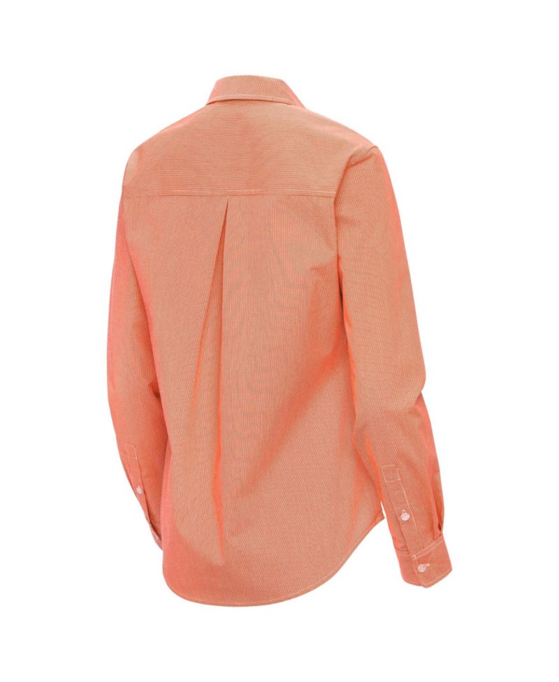 Women's Orange New York Knicks Porter Woven Long Sleeve Button-Up Shirt