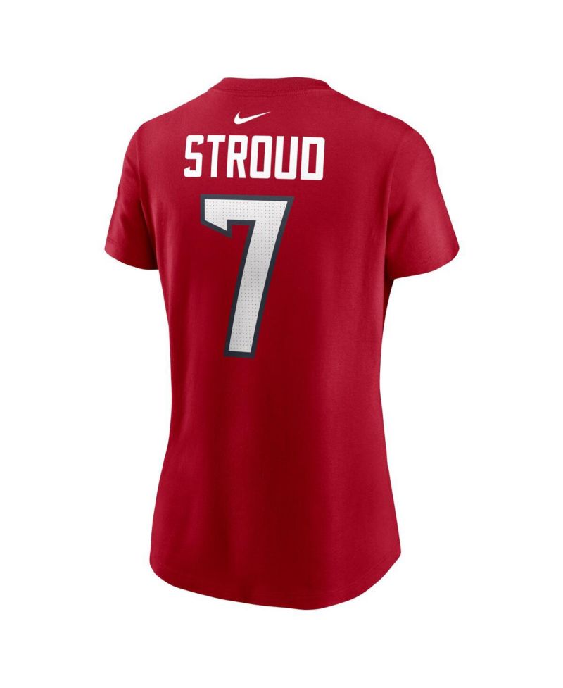 Women's C.J. Stroud Red Houston Texans Player Name and Number T-shirt