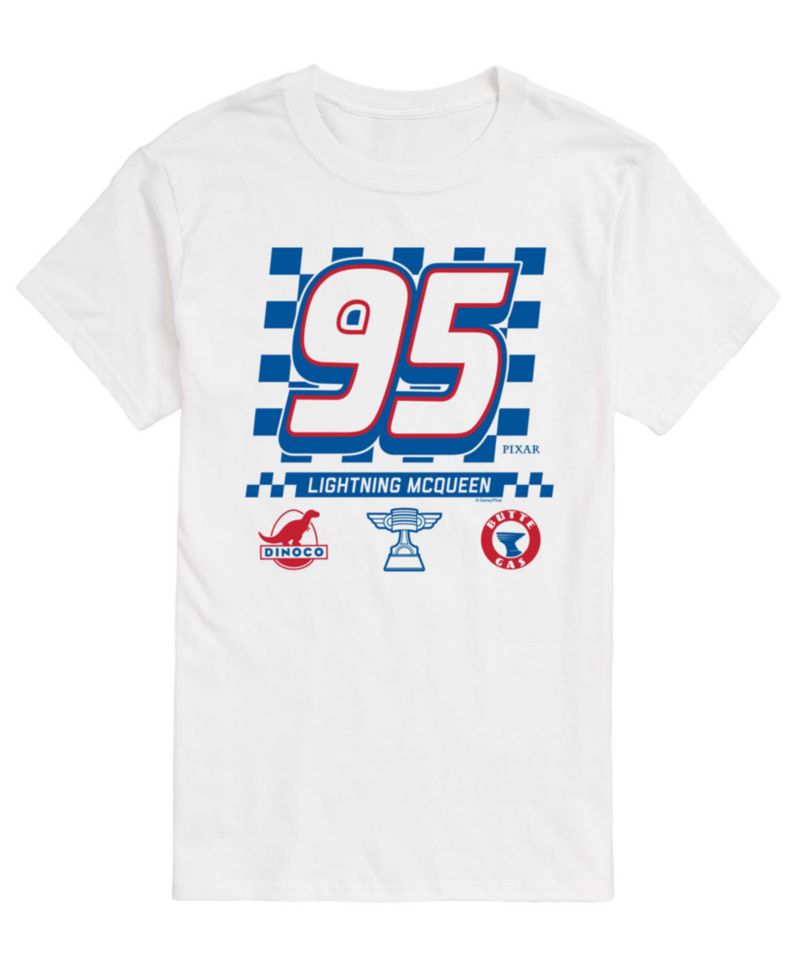 Men's Cars Lightning McQueen Jersey Short-Sleeve Graphic T-Shirt
