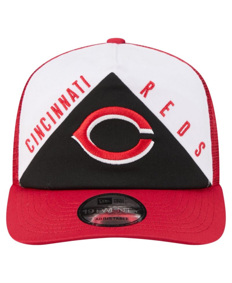 Men's White/Red Cincinnati Reds Retro Cut 19TWENTY Adjustable Trucker Hat