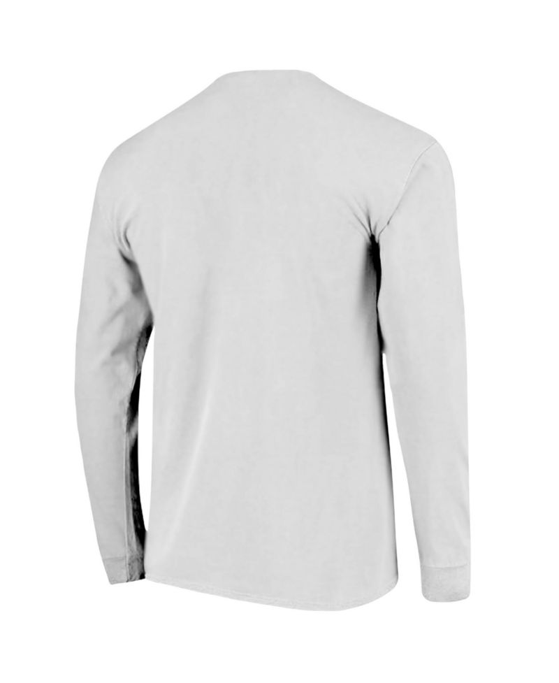 Men's White Indiana Hoosiers Tall Type Flag Long Sleeve T-Shirt