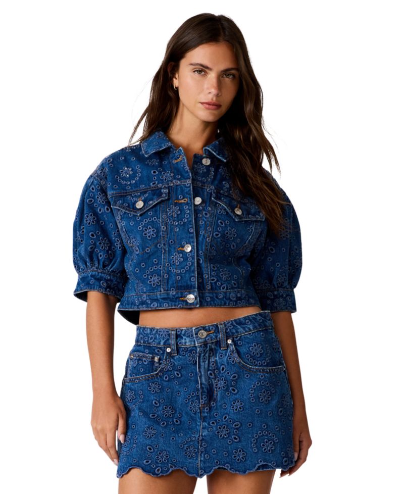 Women's Serafina Puff-Sleeve Denim Jacket