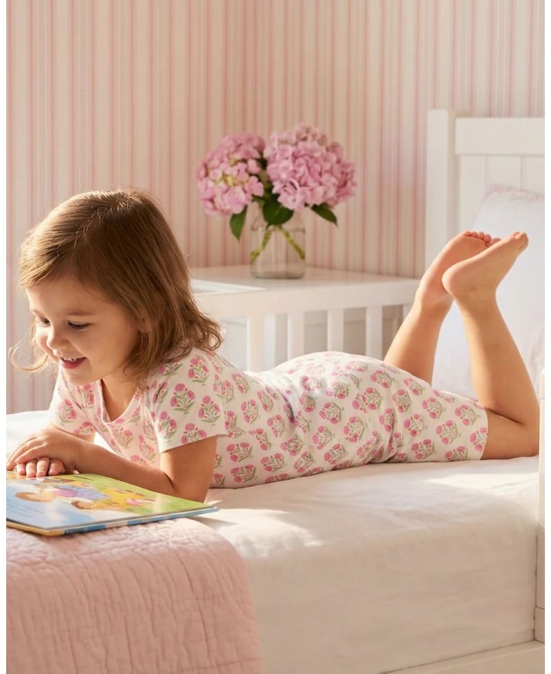 Baby Girls Pink Posy Pajama Set