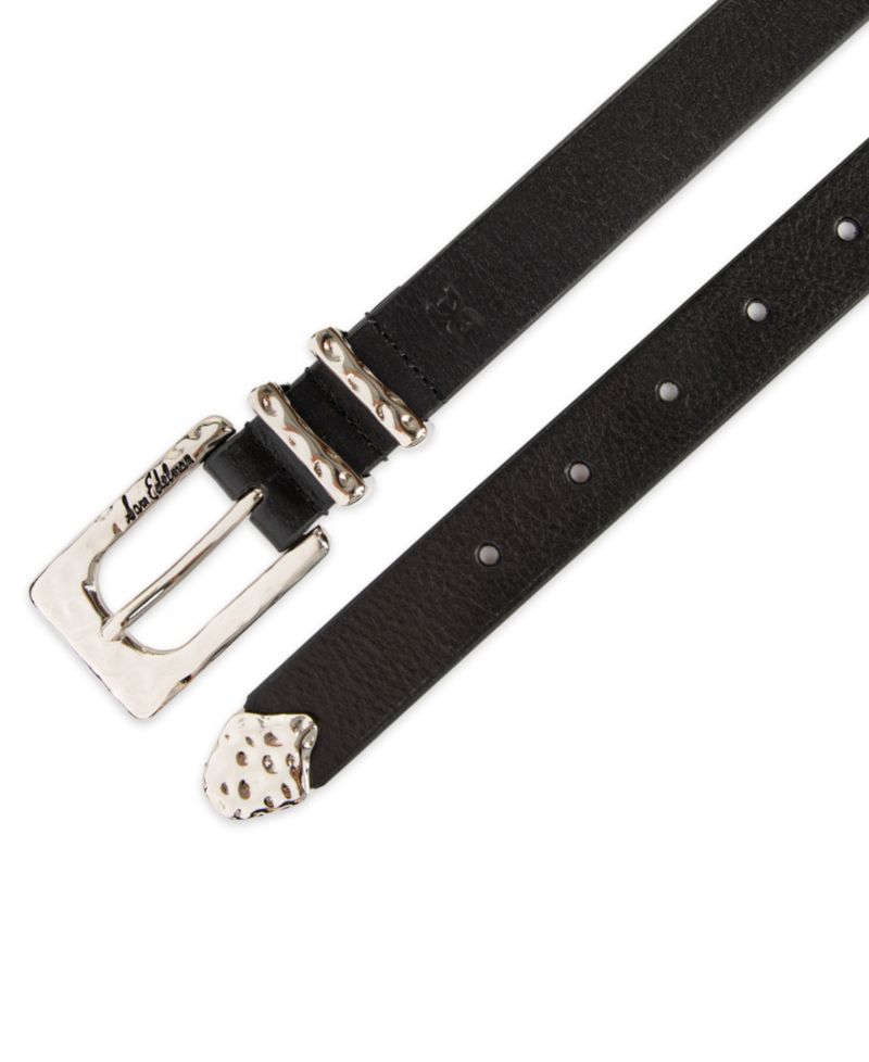 Women's Hammered Metal Casual Leather Belt