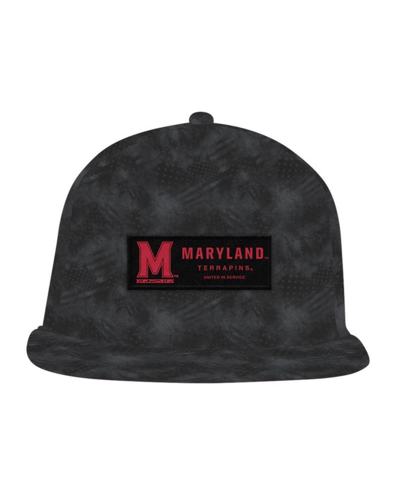 Men's Charcoal Maryland Terrapins Freedom Collection ArmourFuse Snapback Hat